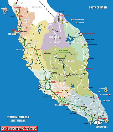 Map Of West And East Malaysia Maps Of The World