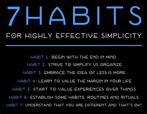 Ready To Simplify Here Are 7 Habits For Highly Effective Simplicity