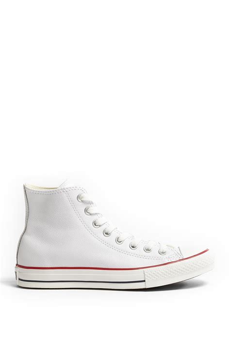 Converse White Leather Chuck Taylor All Star High Tops In White Lyst