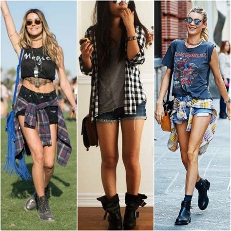 O Que Usar Em Um Show Looks Rock Feminino Moda Rockeira Looks Para