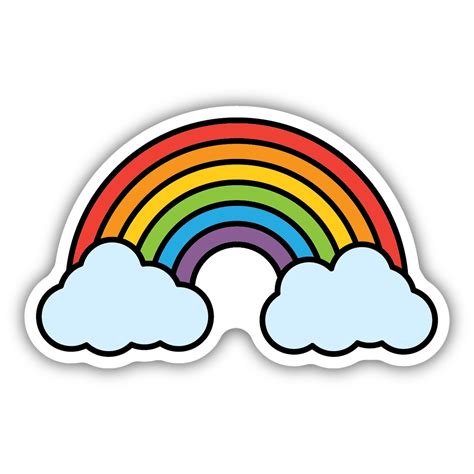 Rainbow Sticker In 2021 Rainbow Stickers Work Stickers Preppy Stickers
