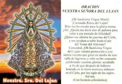 Poderosa en su oración por ser madre de dios. Oracion a Nuestra Señora de Luján, Patrona de Argentina ...