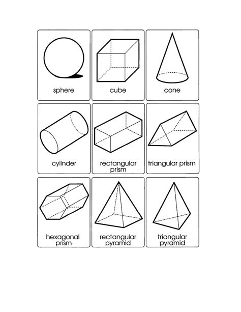 Free Printable 3d Shapes