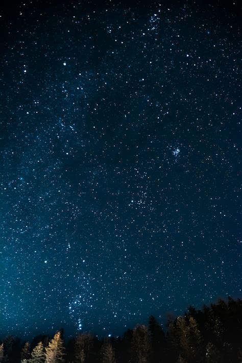 Blue And Black Starry Night Photo Free Starry Sky Image On Unsplash