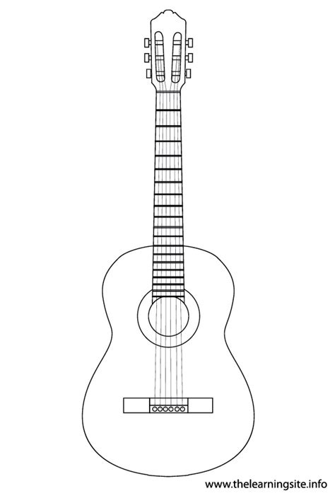guitar outline Colouring Pages
