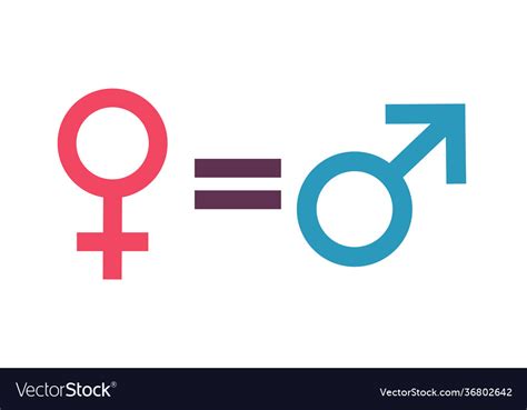 Male And Female Equality Concept Royalty Free Vector Image