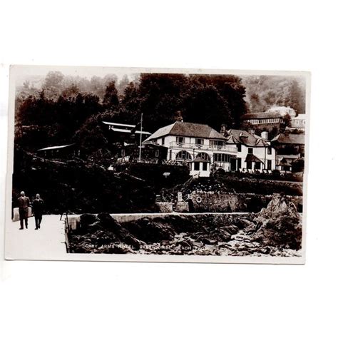 Superb Real Photo Postcard Of Cary Arms Hotel Babbacombe Beach Devon