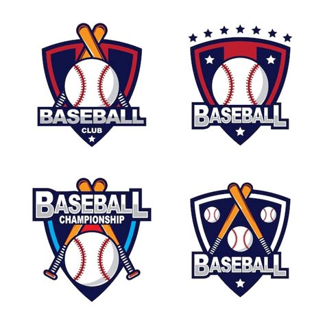 Logotipos De Béisbol American Logo Sports Vector Premium