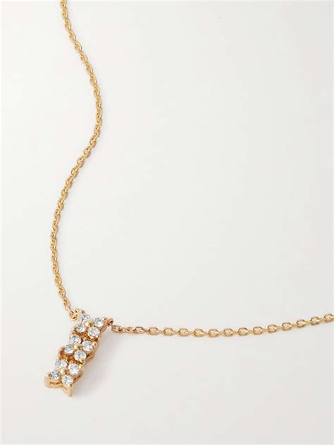 ANISSA KERMICHE Brontë Doré 14 karat gold diamond necklace NET A PORTER