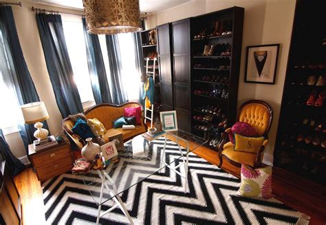 Custom stripe area rugs carpet,black white chevron zigzag stripe pattern modern carpet floor rugs mat for home living dining room playroom decoration size 7'x5' 3.1 out of 5 stars 7 5 offers from $31.75 Black and White Chevron Rug - Contemporary - closet ...