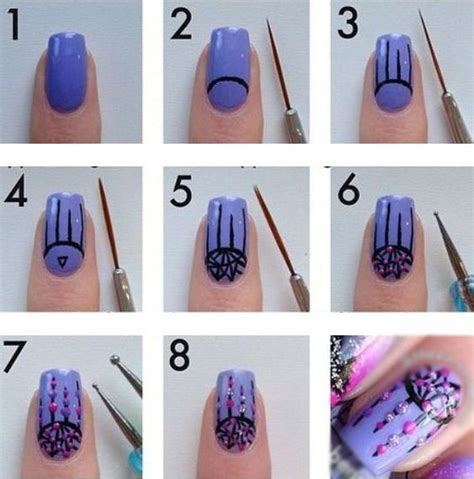 De 100 fotos de uñas decoradas 2019 uñas decoradas en gel. Ideas de【Decoraciones de Uñas con Atrapasueños】 Tutoriales ...
