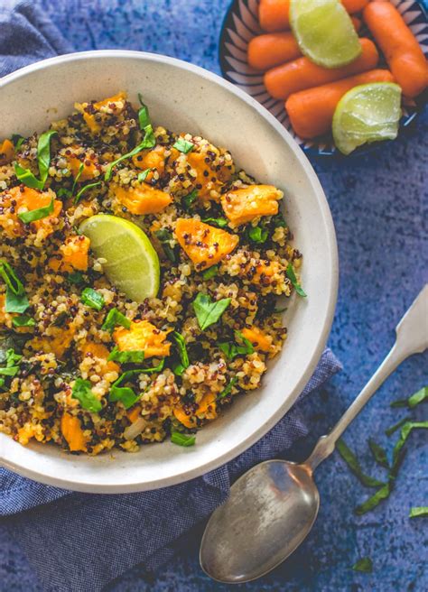 Instant Pot Curried Quinoa Spinach Sweet Potato Under 20 Minutes