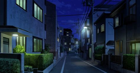 Free to use, free to edit for whatever you might need them for! Anime Landscape: Street at night anime background