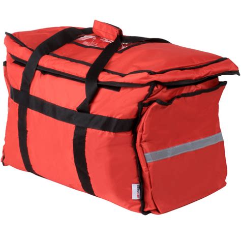 Servit Insulated Food Delivery Bag Soft Sided Heavy Duty Pan Carrier Red Nylon 22 X 13 X