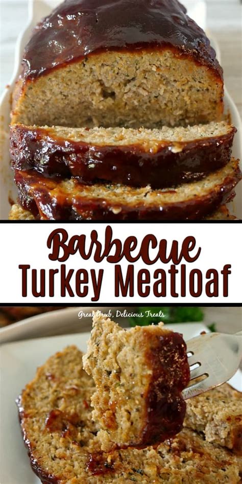 This bbq turkey meatloaf is juicy, tender, and packed full of flavor. Barbecue Turkey Meatloaf - Great Grub, Delicious Treats
