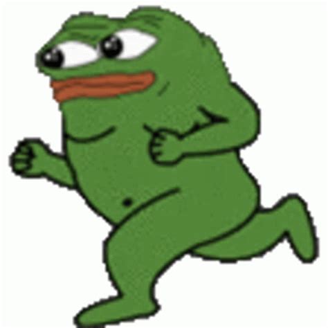 Pepe The Frog Running Pepethefrog Running Smile Discover Share Gifs Bad Memes Dankest