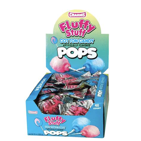 Fluffy Stuff Cotton Candy Pops Suckers