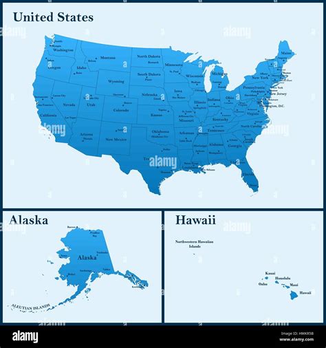 El Mapa Detallado De Los Eeuu Incluyendo Alaska Y Hawai Los Estados