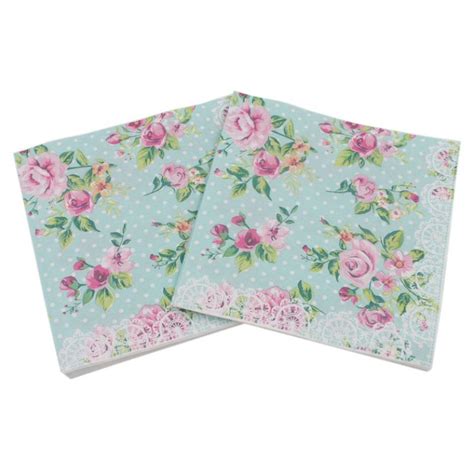 Paper napkins decorative disposable napkins floral pattern birds printing decoupage paper for dinner tableware 20 count (red). 20Pcs Paper Luncheon Napkins Floral Cocktail Napkins for ...