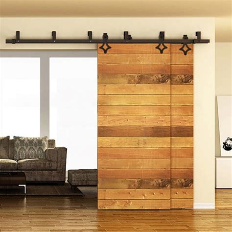 Custom metal glass factory panel/doors. WinSoon 5-16FT Bypass Sliding Barn Door Hardware Double ...