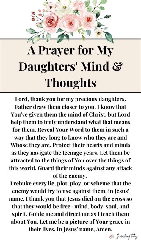 10 powerful prayers for my daughter free printables flourishing today
