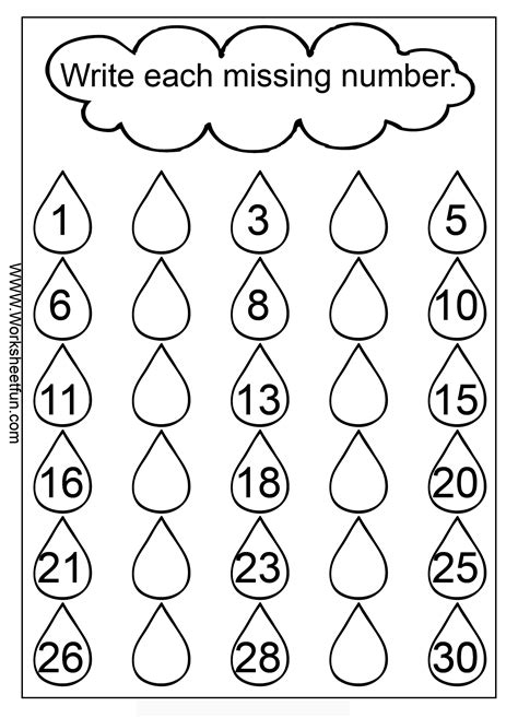 13 Ordering Numbers To 30 Worksheets Worksheetocom Kindergarten