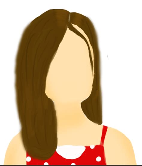 Digital Girl Drawing Without Face Features Simple Girl Drawing