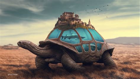 Tortoise Surrealism Underwater Photo Manipulation Photoshop Tutorial