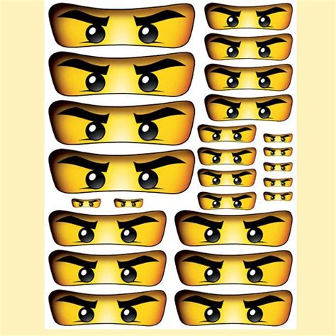 Printable set includes two pdf files with ninjago eyes in 4 different sizes. INSTANT DOWNLOAD Ninjago eyes 5 sizes for Balloon by EssU50, $2.00 | LEGO | Pinterest | Birthday ...