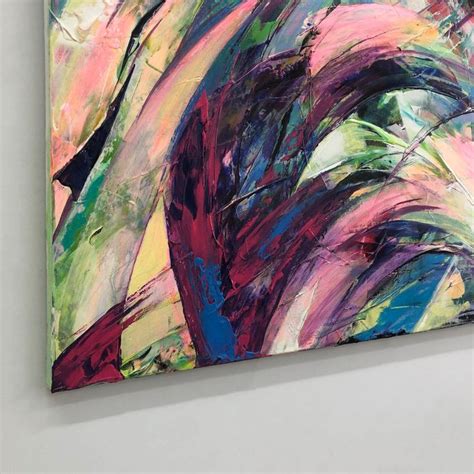 Purple Pink Oversized Abstract Painting On Canvas Acrylic Painting
