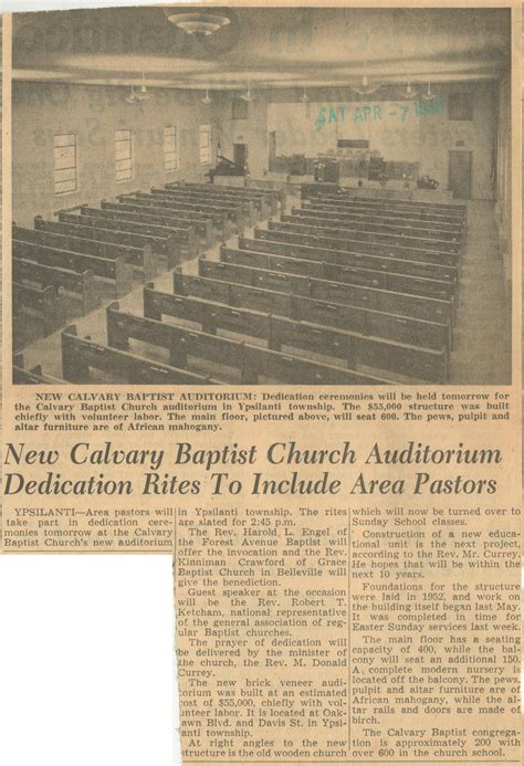 Calvary Baptist Church Ypsilanti Ann Arbor District Library