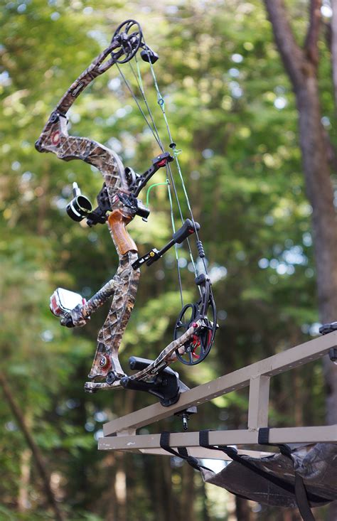 Bow Holder For Tree Stand Hunting Archery Lightweight Clamp On For