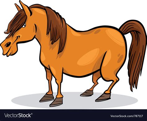 Cartoon Pony Horse Royalty Free Vector Image Vectorstock