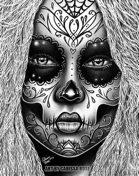 Pin By Liz Peña On Dia De Los Muertos Skull Girl Tattoo Sugar Skull Girl Tattoo Sugar Skull