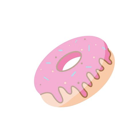 Pink Donut With Sprinkles In Food Cartoon Animated Vector Illustration 21314763 Vector Art At