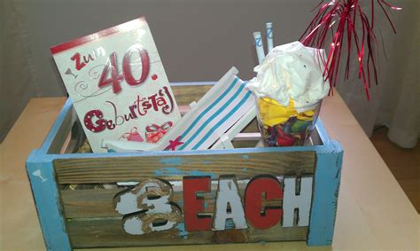 40th birthday gifts for sister uk. Sister's 40th birthday money wish for her beach holiday.