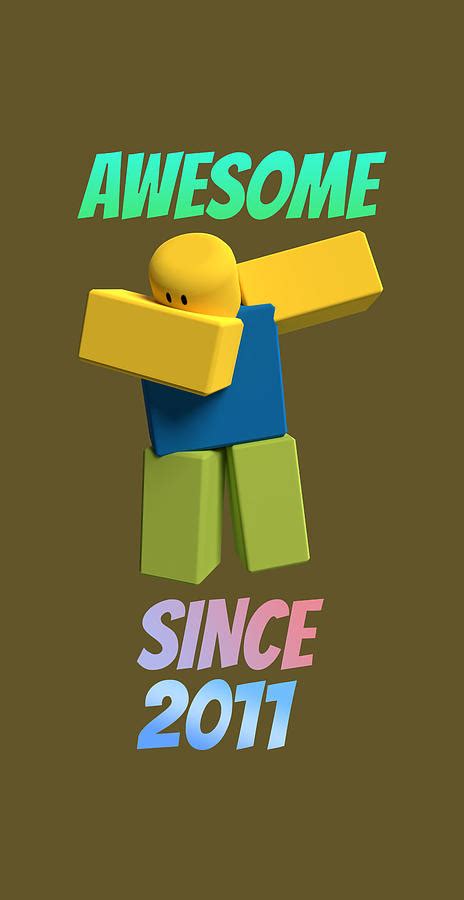 Roblox Dabbing Noob Awesome Since 2011 Birthday Painting By Elliott