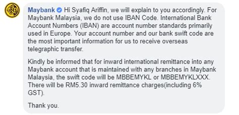 Check your bank's swift code and get all details you need for international money transfer. LATEST Swift Code Maybank Code Malaysia IBAN Number ...