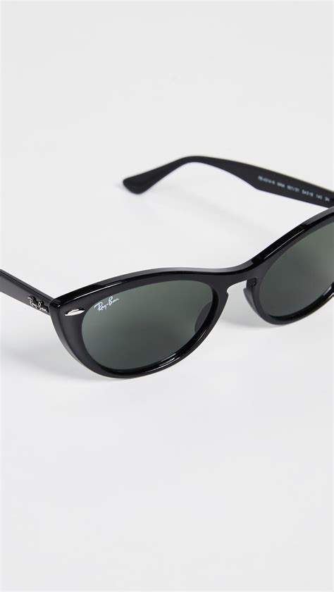 ray ban nina cat eye sunglasses in black lyst