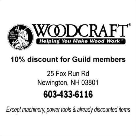 Member Discounts – Guild of NH Woodworkers