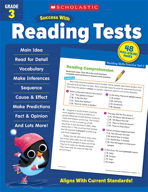 Scholastic Success with Reading Tests Grade 3 Workbook by Scholastic