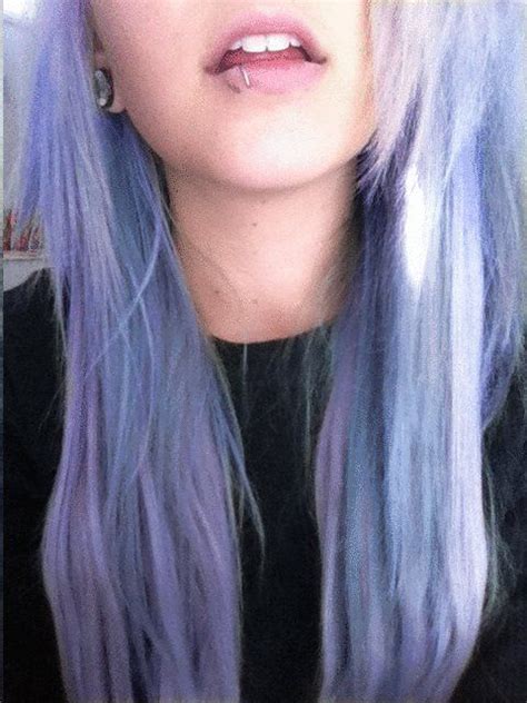 Kinda Like How The Lip Piercing Is Positioned Pastel Purple Hair