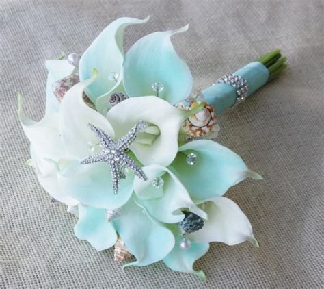 Check spelling or type a new query. Silk Flower Wedding Bouquet - Aqua Mint Robbin's Egg Calla ...