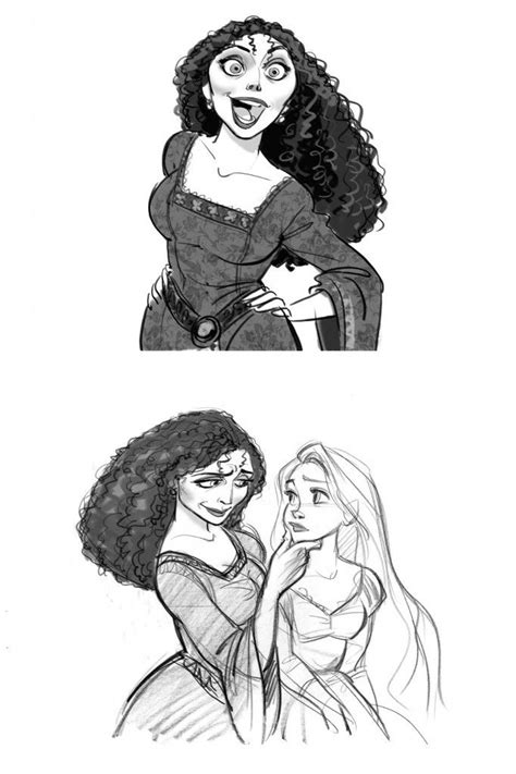 Gestures And Expressions Of Mother Gothel By Jin Kim Disney Concept Art Disney Sketches