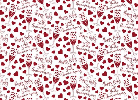 Don't worry about your budget because we've got. 40th Ruby Wedding Anniversary Quality Gift Wrapping Paper ...