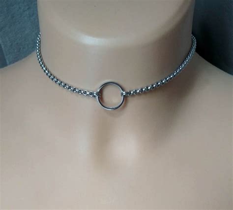 Submissive Day Collar Bdsm 247 Wear O Ring Choker O Ring Etsy