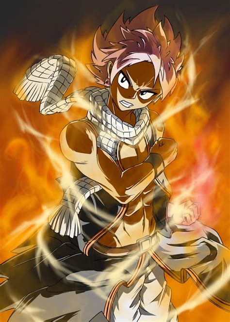 Natsu Dragneel Fanartlightning Flame Dragon Mode By Avatar San On