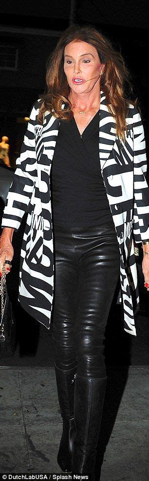 Caitlyn Jenner Goes For Dinner With Close Friend Candis Cayne Black And White Jacket Fashion