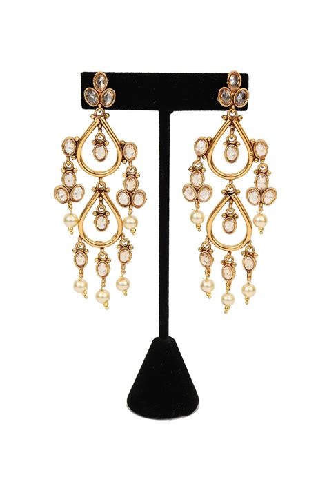 Floral designs latest indian antique gold plated jewelry with ruby stones. Best Indian Jewelry, Fashion Jewelry, Designer Necklace Sets & Earrings in Houston, USA ...