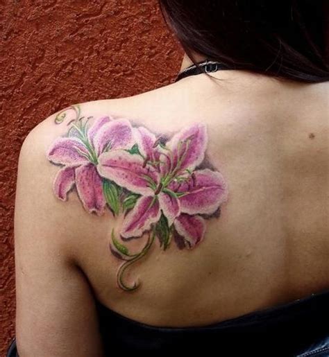 55 Lily Tattoos On Shoulder With Meaning